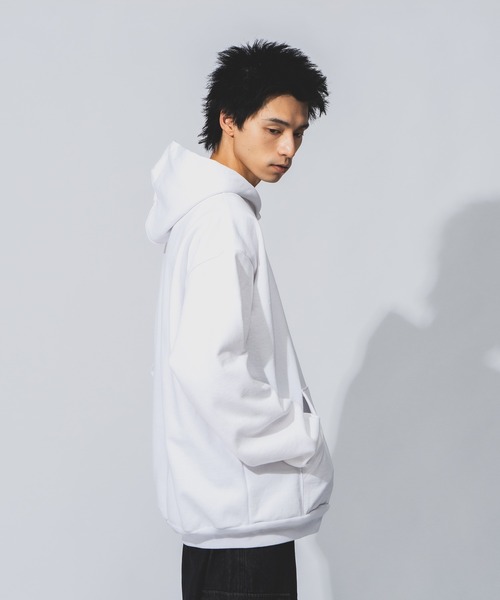 LOS ANGELES APPAREL（ロサンゼルスアパレル）の「【LOS ANGELES APPAREL /ロサンゼルス アパレル】14OZ ヘビースウェットフーディー HF09 14oz ヘビーフリース フード付きプルオーバー スウェットシャツ MADE IN USA パーカー トレーナー フーディー（パーカー・メンズ・ネイビー/ホワイト・MEDIUM/XX-LARGE/LARGE/X-LARGE）」の12枚目の写真