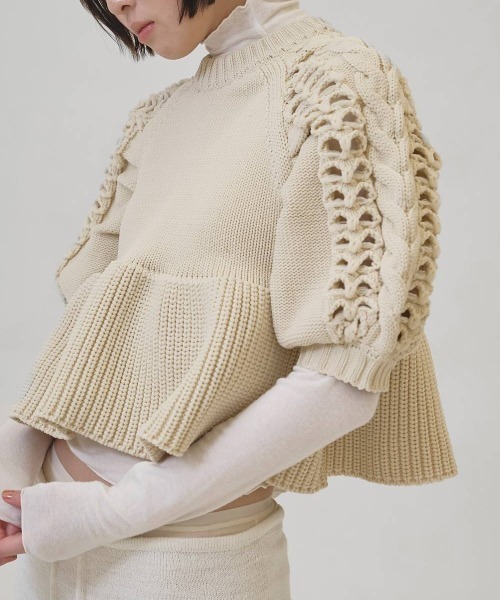 TODAYFUL/トゥデイフル】Puffsleeve Knit Tops/パフスリーブニット