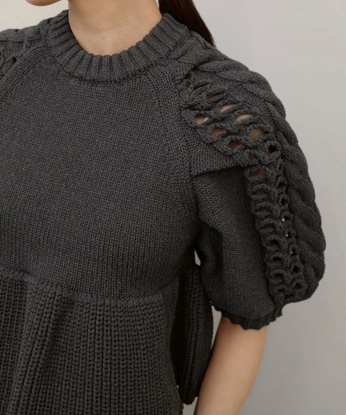 TODAYFUL/トゥデイフル】Puffsleeve Knit Tops/パフスリーブニット