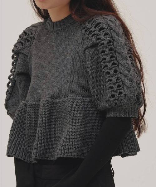 TODAYFUL/トゥデイフル】Puffsleeve Knit Tops/パフスリーブニット