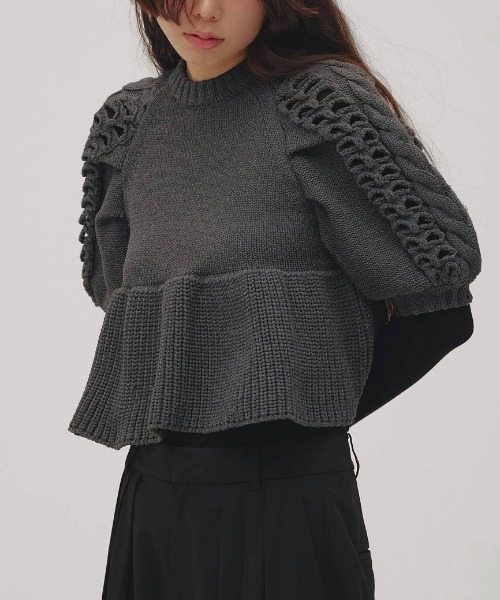 Puffsleeve Knit Tops 新品 ニット TDF TODAYFUL/トゥデイフル】Puffsleeve Knit Tops/パフスリーブニット