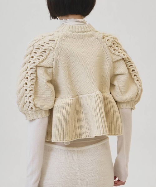 TODAYFUL(トゥデイフル)の「【TODAYFUL/トゥデイフル】Puffsleeve Knit Tops/パフスリーブニットトップス(ニット/セーター・レディース・キナリ/チャコールグレー・FREE)」の15枚目の写真