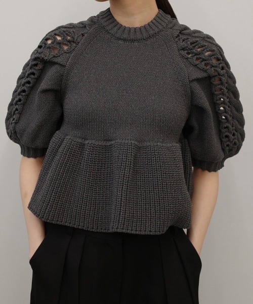 TODAYFUL(トゥデイフル)の「【TODAYFUL/トゥデイフル】Puffsleeve Knit Tops/パフスリーブニットトップス(ニット/セーター・レディース・キナリ/チャコールグレー・FREE)」の14枚目の写真