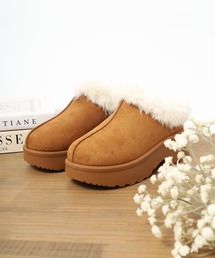 CIRCLE（サークル）の「厚底ヒールムートンサボ（ブーツ）」