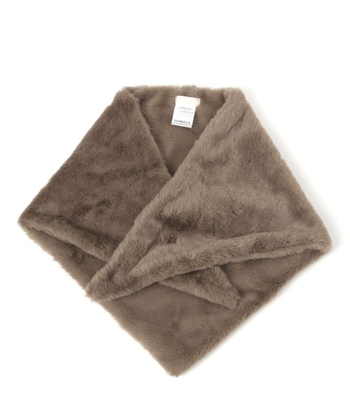 studio CLIP(スタディオクリップ)の「フェイクファーBIG三角ストール(ストール/ショール・レディース・ナチュラル/モカ・FREE)」の12枚目の写真
