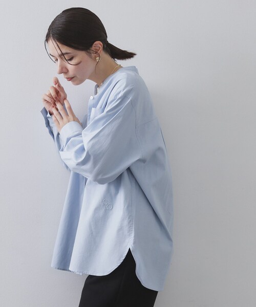 OPAQUE.CLIP（オペークドットクリップ）の「バンドカラーシャツ【洗濯機OK】（シャツ/ブラウス・レディース・ホワイト/ベージュ/ライトブルー・40/38）」の12枚目の写真