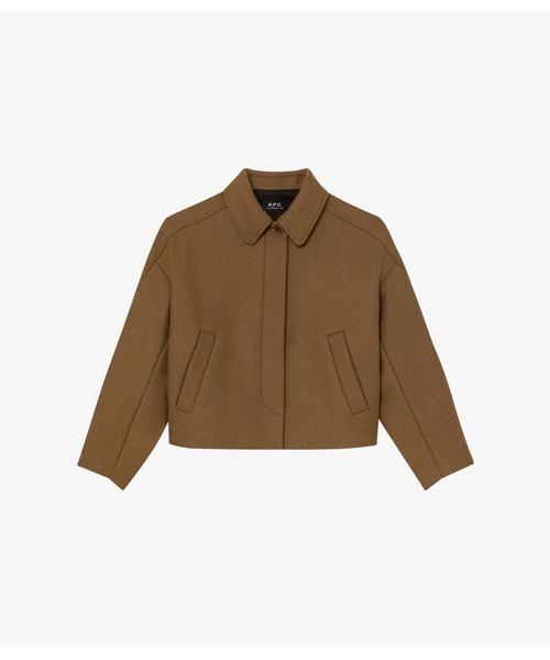 A.P.C.（アーペーセー）の「VESTE BECCA/ボクシーブルゾン（その他アウター・レディース・ダークネイビー/ブラウン系その他・34/36/38）」の2枚目の写真