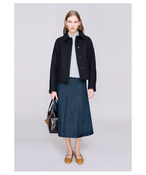 A.P.C.（アーペーセー）の「VESTE BECCA/ボクシーブルゾン（その他アウター・レディース・ダークネイビー/ブラウン系その他・34/36/38）」の7枚目の写真
