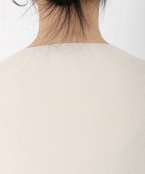 STRAWBERRY-FIELDS（ストロベリーフィールズ）の「シェルストレッチ_袖口フェイクファーニット（ニット/セーター・レディース・キナリ/モカ・2）」の8枚目の写真