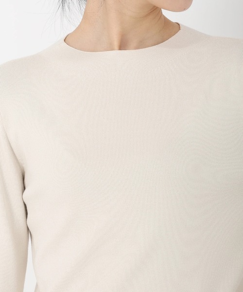 STRAWBERRY-FIELDS（ストロベリーフィールズ）の「シェルストレッチ_袖口フェイクファーニット（ニット/セーター・レディース・キナリ/モカ・2）」の9枚目の写真