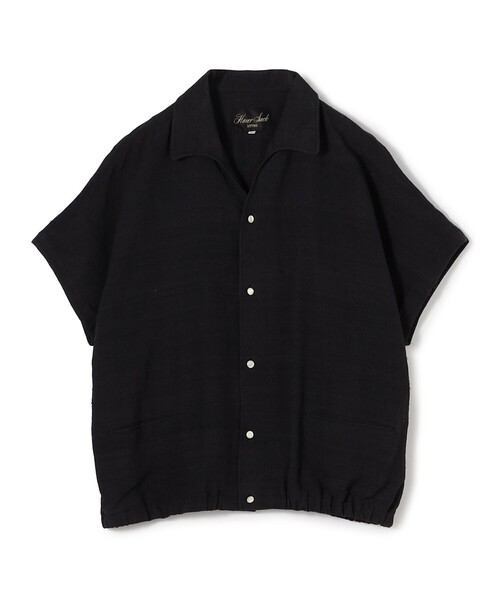 HAVERSACK(ハバーザック)の「HAVERSACK ATTIRE シルク オープンカラーシャツ(シャツ/ブラウス・メンズ・ブラック・M)」の1枚目の写真