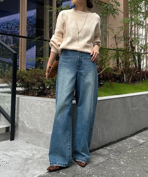 DouDou（ドゥドゥ）の「【インフルエンサーREI企画】ルーズニット（ニット/セーター・レディース・ブラウン/チャコールグレー/オフホワイト・FREE）」の14枚目の写真