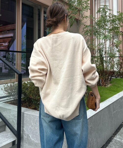 DouDou（ドゥドゥ）の「【インフルエンサーREI企画】ルーズニット（ニット/セーター・レディース・ブラウン/チャコールグレー/オフホワイト・FREE）」の21枚目の写真