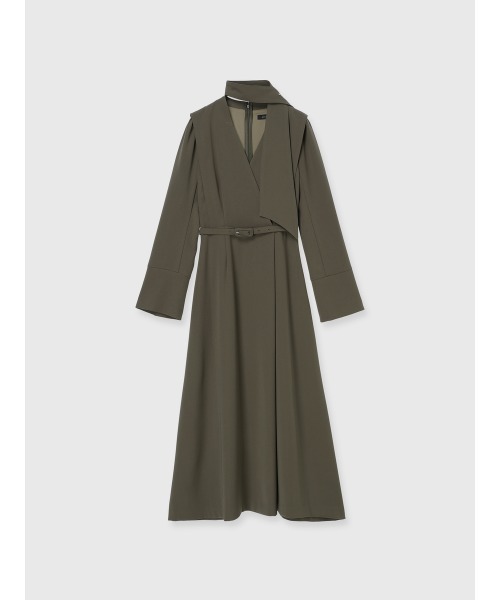 【新品タグ付き】anuans フォルムコートワンピース ダブルサテンクラシカルワンピース（ワンピース）｜anuans（ア