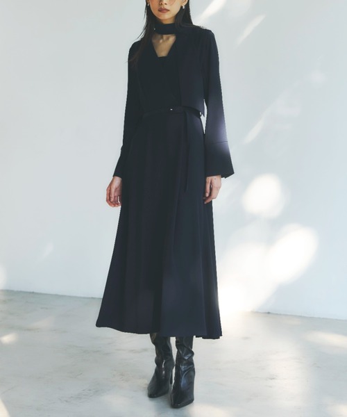 ダブルサテンクラシカルワンピース（ワンピース）｜anuans（ア