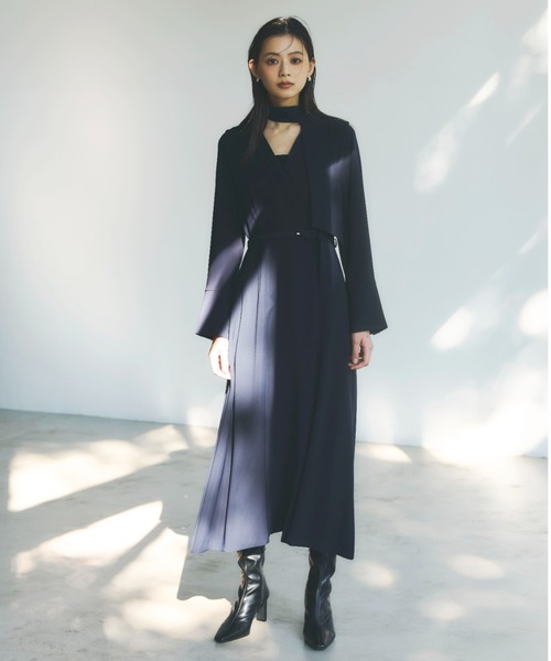 ダブルサテンクラシカルワンピース（ワンピース）｜anuans（ア