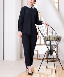 STRAWBERRY-FIELDS | パウダーツイル_タックテーパードパンツ(スラックス)