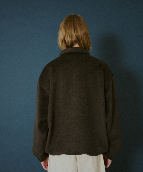 BROKEN BASE(ブロークンベース)の「Leather-Collar Melton Jacket / レザーカラー メルトンジャケット(その他アウター・メンズ・ブラック/ブラウン・MEDIUM/LARGE)」の12枚目の写真