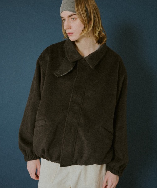 BROKEN BASE(ブロークンベース)の「Leather-Collar Melton Jacket / レザーカラー メルトンジャケット(その他アウター・メンズ・ブラック/ブラウン・MEDIUM/LARGE)」の22枚目の写真