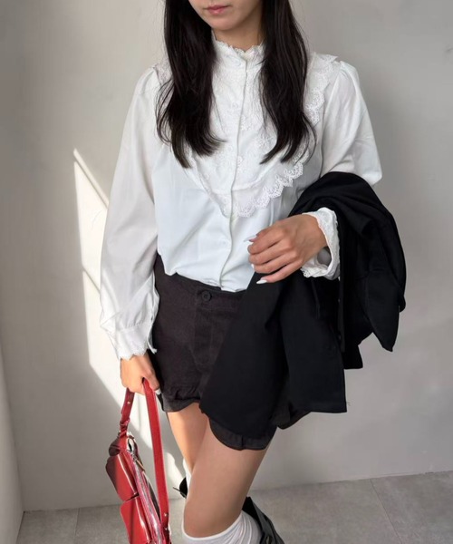mebole(メボレ)の「レースレトロブラウス(シャツ/ブラウス・レディース・ホワイト・FREE)」の5枚目の写真
