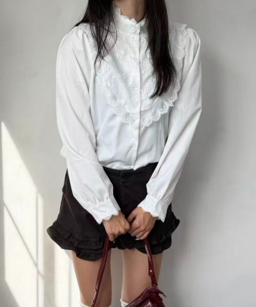 mebole(メボレ)の「レースレトロブラウス(シャツ/ブラウス・レディース・ホワイト・FREE)」の8枚目の写真