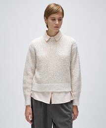 cloenc | 【手洗い可】メランジドルマンクロップドニット(ニット/セーター)