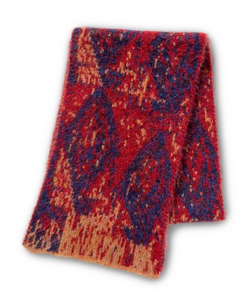 OSMOSIS（オズモーシス）の「ダイヤ柄ジャガードストール（ストール/ショール・レディース・カーキ/ブラック/レッド・ONE SIZE）」の15枚目の写真