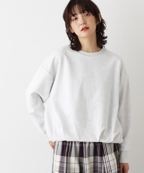Dessin(デッサン)の「【洗える】バルーンシルエットミニ裏毛プルオーバー(Tシャツ/カットソー・レディース・ライトグレー/ブラウン系その他/グリーン系・01/02/03)」の1枚目の写真