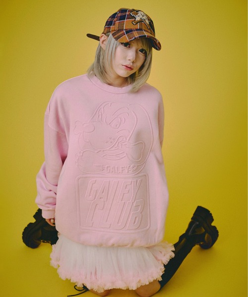 GALFY(ガルフィー)の「GALFY-CLUBクルースウェット(スウェット・メンズ・ピンク/ライトグリーン/ブラック・L/XL)」の3枚目の写真