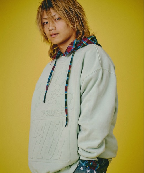 GALFY(ガルフィー)の「GALFY-CLUBクルースウェット(スウェット・メンズ・ピンク/ライトグリーン/ブラック・L/XL)」の1枚目の写真