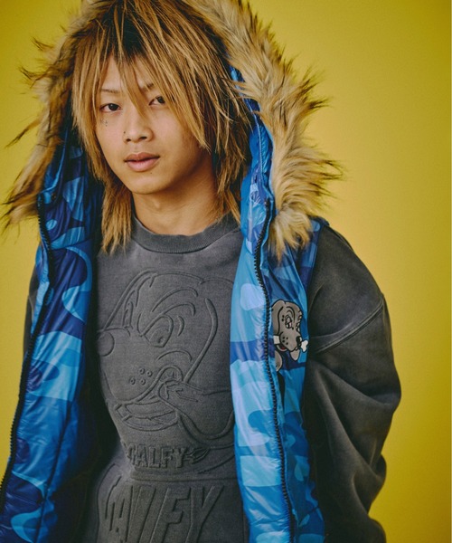 GALFY(ガルフィー)の「GALFY-CLUBクルースウェット(スウェット・メンズ・ピンク/ライトグリーン/ブラック・L/XL)」の4枚目の写真