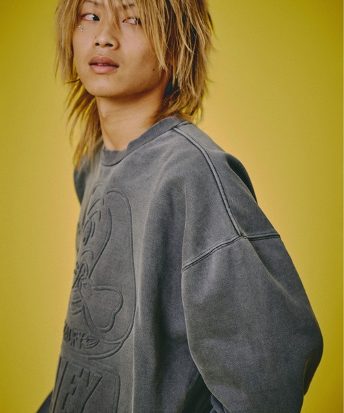 GALFY(ガルフィー)の「GALFY-CLUBクルースウェット(スウェット・メンズ・ピンク/ライトグリーン/ブラック・L/XL)」の6枚目の写真