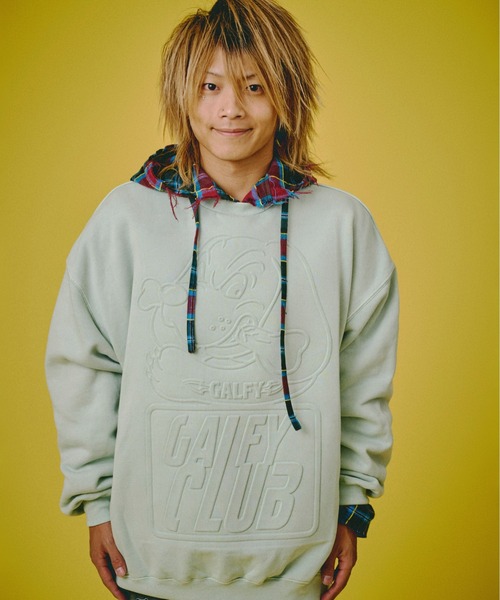 GALFY(ガルフィー)の「GALFY-CLUBクルースウェット(スウェット・メンズ・ピンク/ライトグリーン/ブラック・L/XL)」の9枚目の写真
