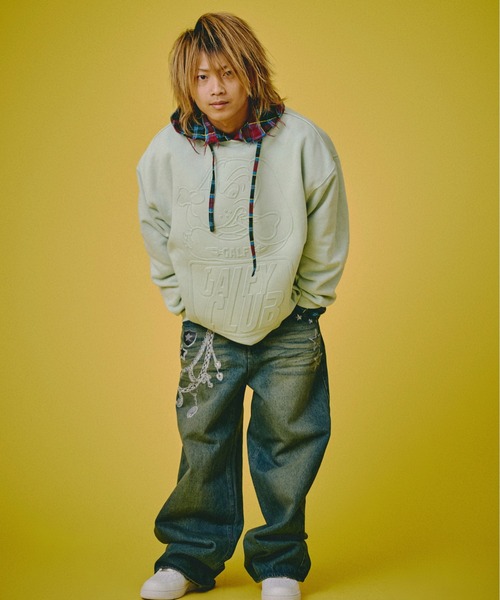 GALFY(ガルフィー)の「GALFY-CLUBクルースウェット(スウェット・メンズ・ピンク/ライトグリーン/ブラック・L/XL)」の13枚目の写真