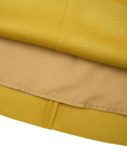 YECCA VECCA（イェッカヴェッカ）の「メルトンジャージーAラインスカート（スカート・レディース・グレイッシュベージュ/ブラウン/イエロー・S/M）」の13枚目の写真