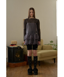 LETERIE（レテリー）の「RIBBED BIKER SHORT_BLACK（その他パンツ）」