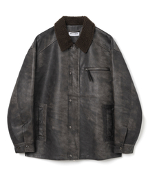 Millo Archive（ミロ アーカイブ）の「Vintage Sheering Middle Leather Jacket [Espresso]（ムートンコート）」