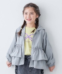 devirock（デビロック）の「【水はじく】 撥水ナイロン フードが取り外せる フリル ウインドブレーカー（ナイロンジャケット）」