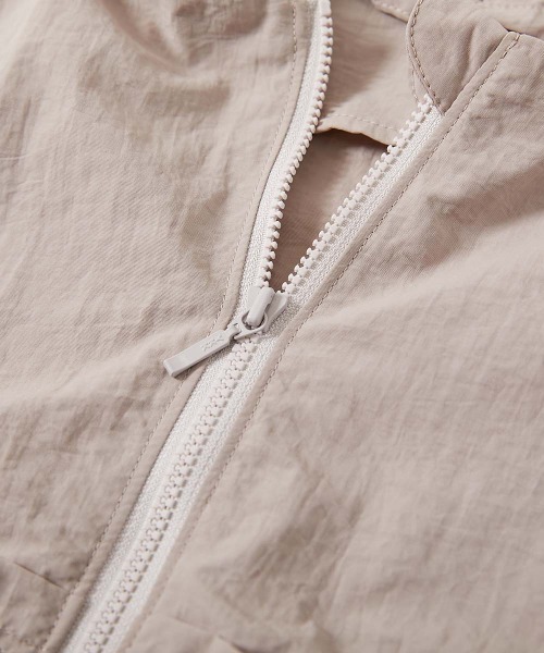 devirock（デビロック）の「【水はじく】 撥水ナイロン フードが取り外せる フリル ウインドブレーカー（ナイロンジャケット・キッズ・ブルー系/ネイビー/アイボリー/ピンクベージュ・100cm/110cm/120cm/130cm/140cm/150cm/160cm）」の13枚目の写真