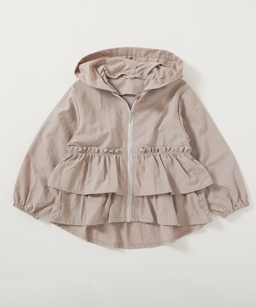 devirock（デビロック）の「【水はじく】 撥水ナイロン フードが取り外せる フリル ウインドブレーカー（ナイロンジャケット・キッズ・ブルー系/ネイビー/アイボリー/ピンクベージュ・100cm/110cm/120cm/130cm/140cm/150cm/160cm）」の18枚目の写真