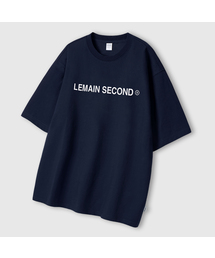 LEMAIN SECOND（リメインセカンド）の「SIGNATURE BIG LOGO OVERFIT SHORT SLEEVE T-SHIRT [NAVY]（Tシャツ/カットソー）」