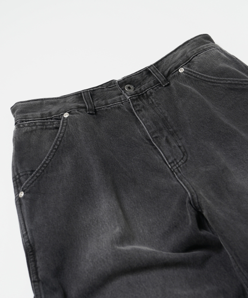 FRIZMWORKS(フリズムワークス)の「WASHED DENIM DOUBLE KNEE PANTS _ WASHED BLACK(デニムパンツ・メンズ・その他・MEDIUM/LARGE/SMALL/X-LARGE)」の4枚目の写真
