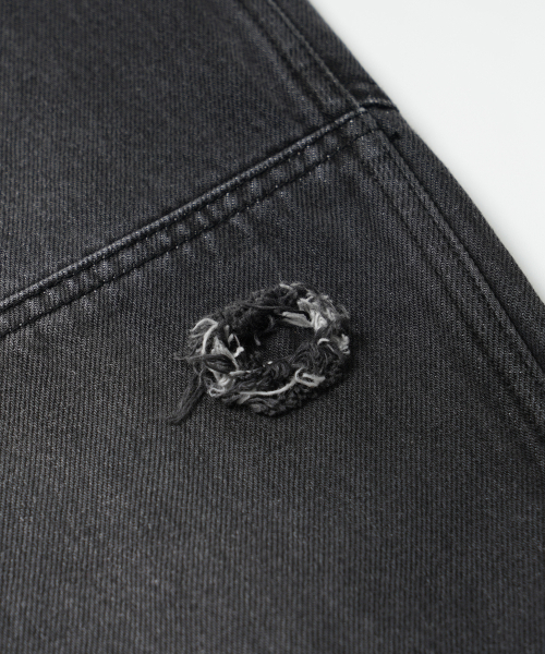 FRIZMWORKS(フリズムワークス)の「WASHED DENIM DOUBLE KNEE PANTS _ WASHED BLACK(デニムパンツ・メンズ・その他・MEDIUM/LARGE/SMALL/X-LARGE)」の7枚目の写真