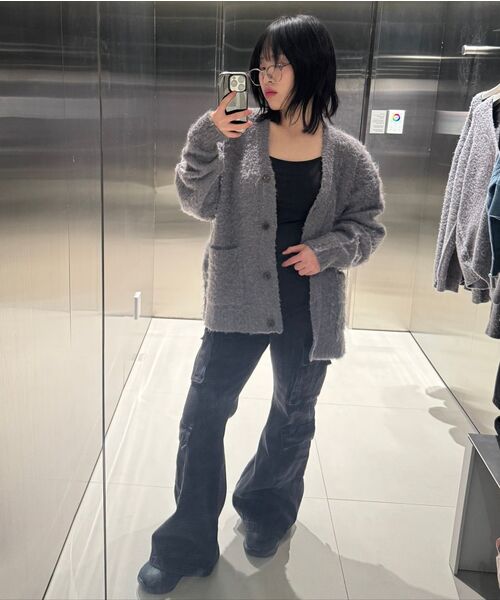 MUSINSA STANDARD WOMAN（ムシンサスタンダードウーマン）の「ウィメンズセミブーツカットマルチカーゴデニムパンツ[ウォッシュドブラック]（デニムパンツ・レディース・その他・30/24/25/26/27/28/29）」の9枚目の写真