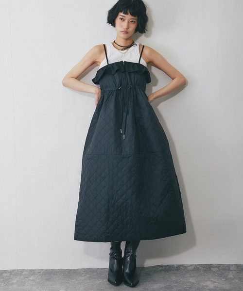 the tiny shop キルティングキャミワンピース the tiny shop キルティングキャミワンピース the tiny shop