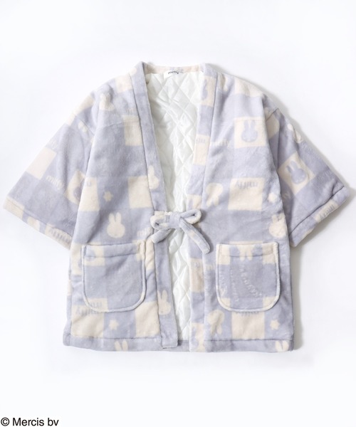 Miffy（ ミッフィー）の「Miffy（ミッフィー）キャラクターふわもこボアフリース半纏/ちゃんちゃんこ レディース（ガウン/バスローブ・レディース・ラベンダー/ベージュ系その他/ベージュ/パープル系その他・M/L）」の4枚目の写真