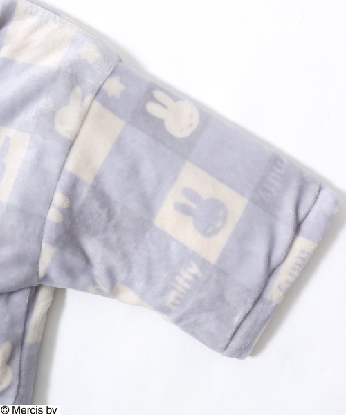 Miffy（ ミッフィー）の「Miffy（ミッフィー）キャラクターふわもこボアフリース半纏/ちゃんちゃんこ レディース（ガウン/バスローブ・レディース・ラベンダー/ベージュ系その他/ベージュ/パープル系その他・M/L）」の8枚目の写真