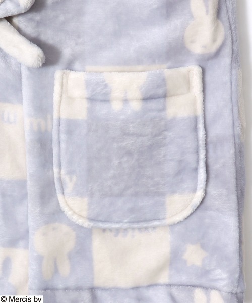 Miffy（ ミッフィー）の「Miffy（ミッフィー）キャラクターふわもこボアフリース半纏/ちゃんちゃんこ レディース（ガウン/バスローブ・レディース・ラベンダー/ベージュ系その他/ベージュ/パープル系その他・M/L）」の12枚目の写真