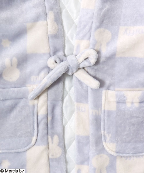 Miffy（ ミッフィー）の「Miffy（ミッフィー）キャラクターふわもこボアフリース半纏/ちゃんちゃんこ レディース（ガウン/バスローブ・レディース・ラベンダー/ベージュ系その他/ベージュ/パープル系その他・M/L）」の10枚目の写真