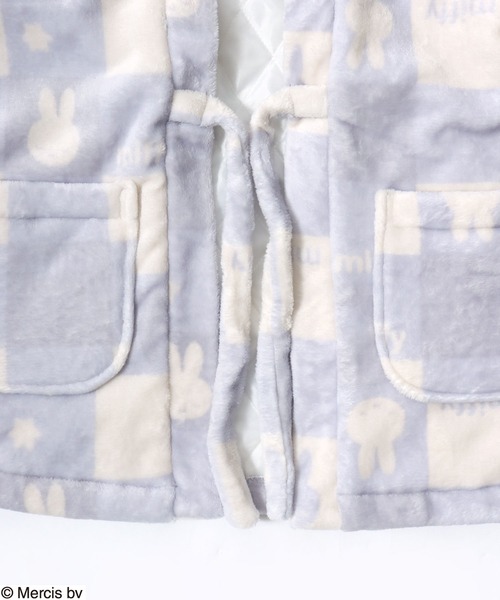 Miffy（ ミッフィー）の「Miffy（ミッフィー）キャラクターふわもこボアフリース半纏/ちゃんちゃんこ レディース（ガウン/バスローブ・レディース・ラベンダー/ベージュ系その他/ベージュ/パープル系その他・M/L）」の11枚目の写真